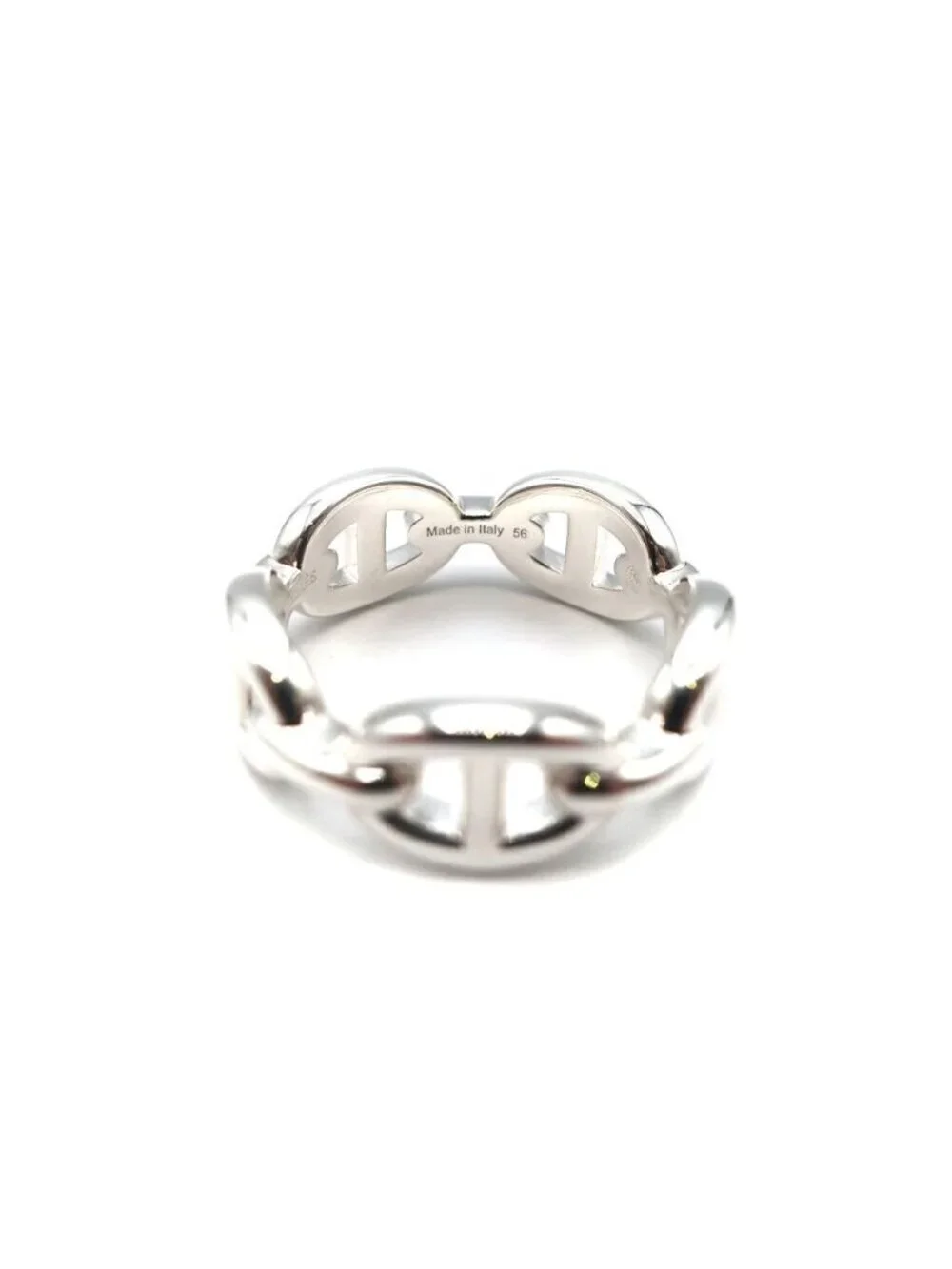 Hermes Chaine D'ancre Enchainee Ring PM Small Silver
